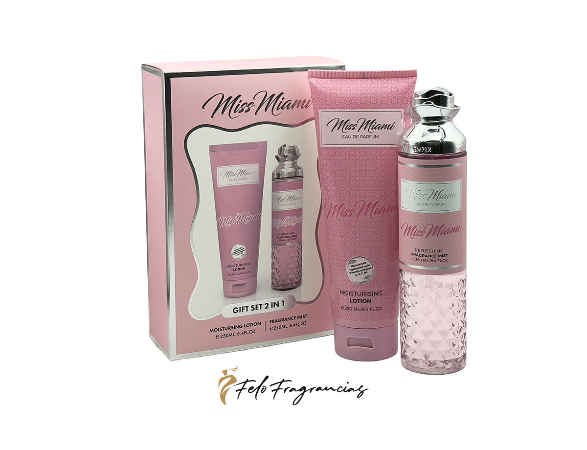 Milestone Miss Miami Set 2 in 1 – Cologne 100 ml (3.4 FL OZ) + Cream