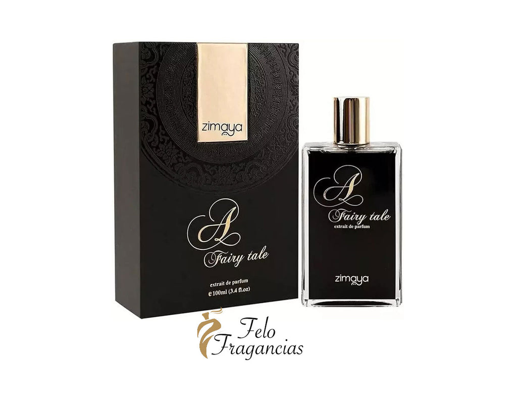 Eau de Parfum Zimaya Fairy tale con frasco y caja negra, 100 ml.