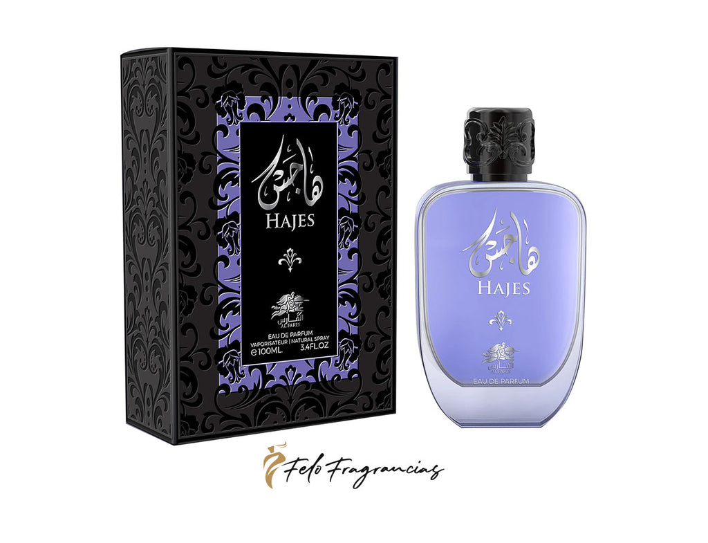 Set de eau de parfum: frasco y caja, 100 ml, tapa negra, vidrio morado