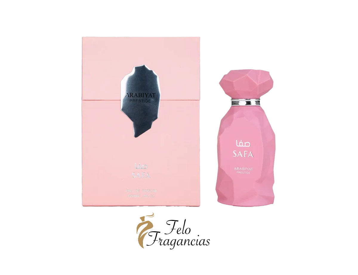 Arabiyat Prestige Safa Eau de Parfum 100ml box and pink bottle