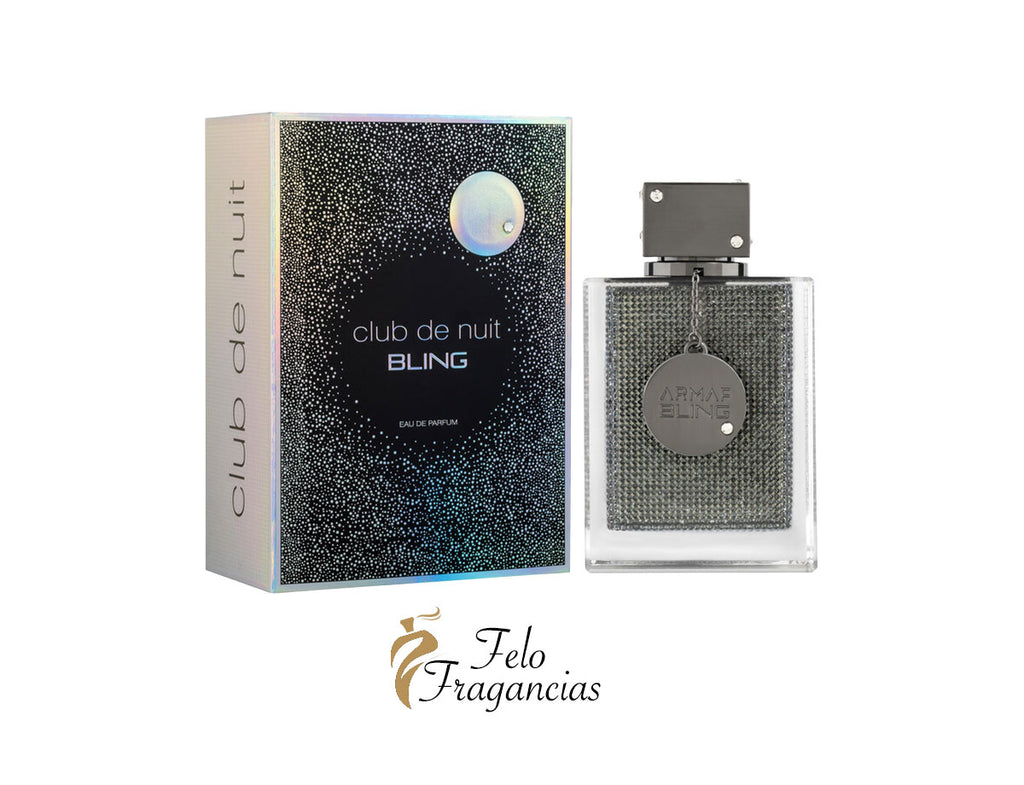 Perfume Armaf Club de Nuit Bling 75 ml, frasco con tapa y caja