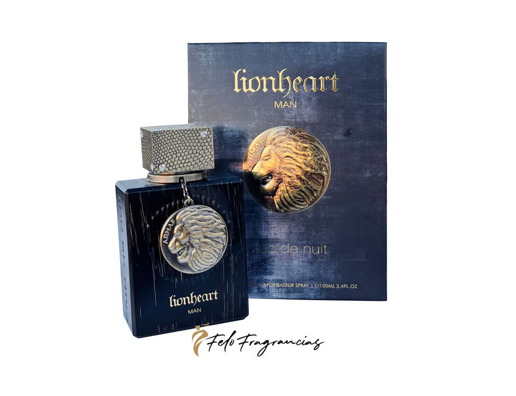 Club De Nuit Lionheart Eau de Parfum 100ml: dark glass bottle with lionhead emblem, box
