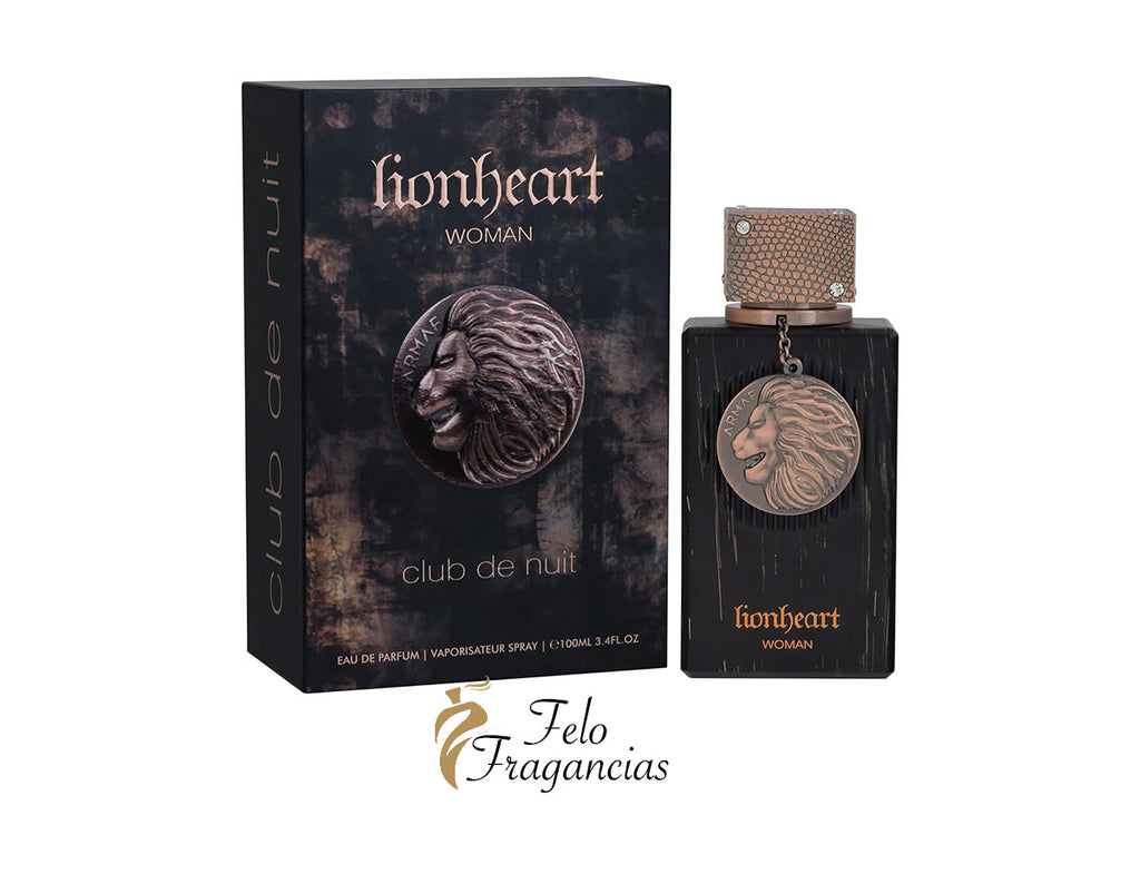 Lionheart Woman eau de parfum 100ml box and glass bottle with lion face medallion