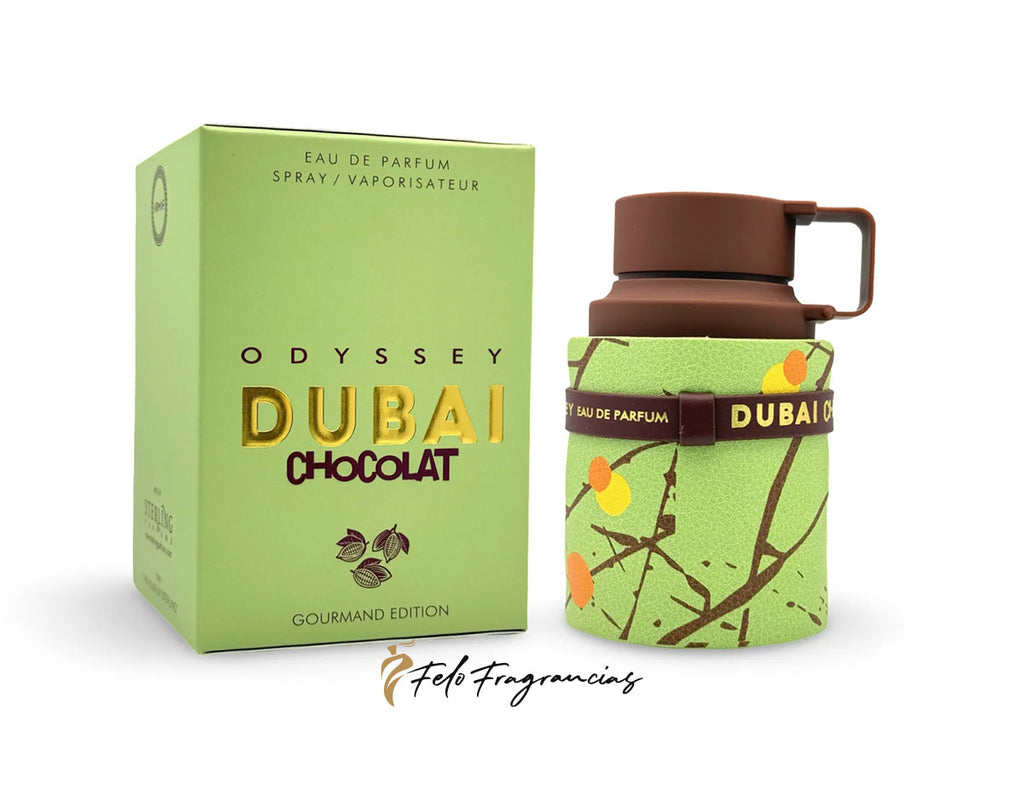 Armaf Dubai Chocolat 100ml eau de parfum set: green box and green patterned spray bottle