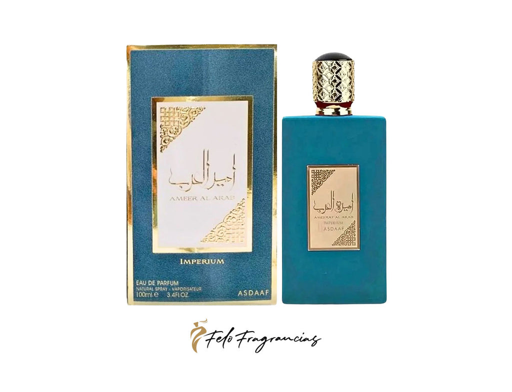 Imperium eau de parfum 100ml, blue bottle with gold cap and matching box