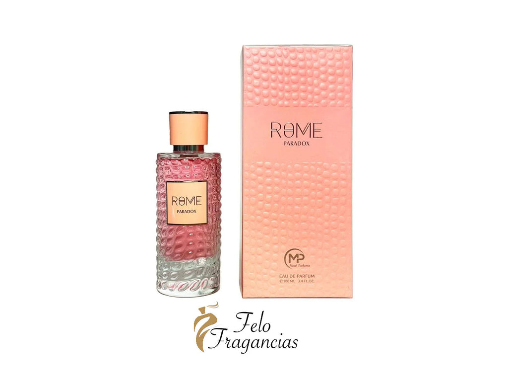 Rome Paradox Pour Femme 100ml eau de parfum bottle with pink box