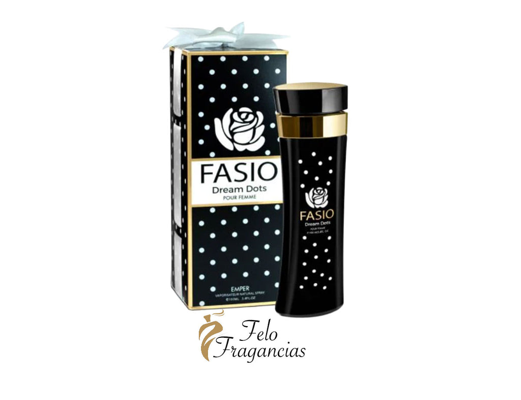 Emper Fasio Dream Dots for women eau de parfum bottle with black dotted box