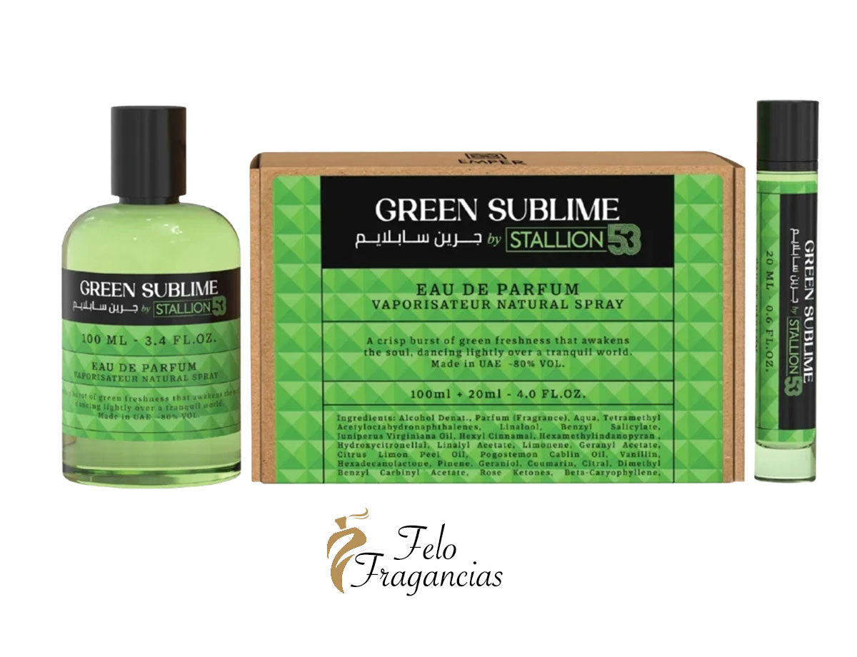 Emper Set Green Sublime by Stallion 53 Unisex Eau de Parfum 100ml + 20ml