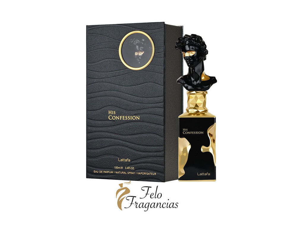 His Confession eau de parfum 100ml bottle with matching black gift box