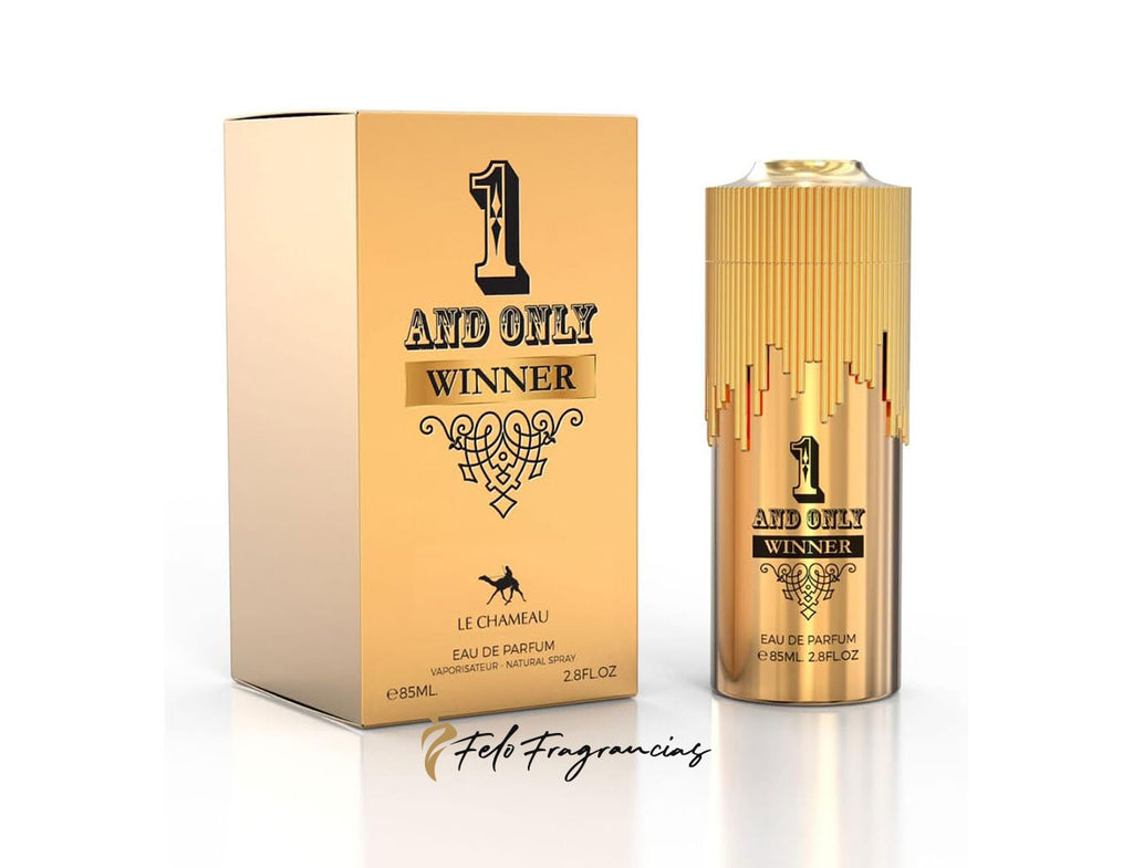 Perfume Le Chameau: caja y frasco dorado de 85 ml