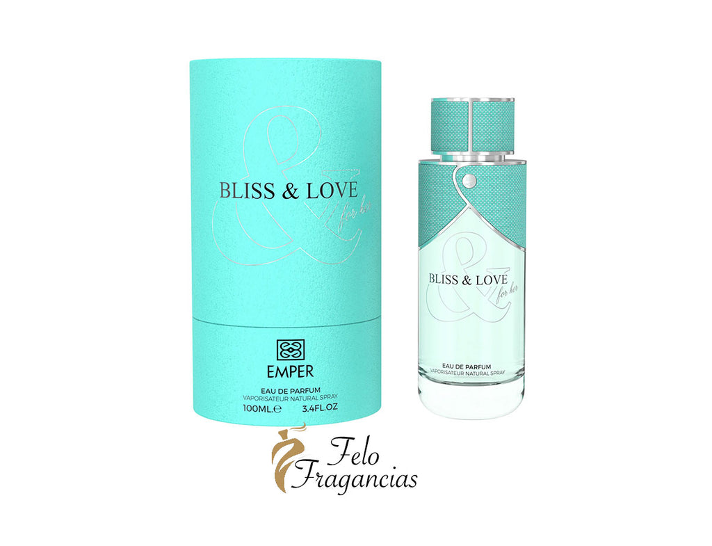 Emper Bliss & Love eau de parfum set, turquoise box and glass bottle