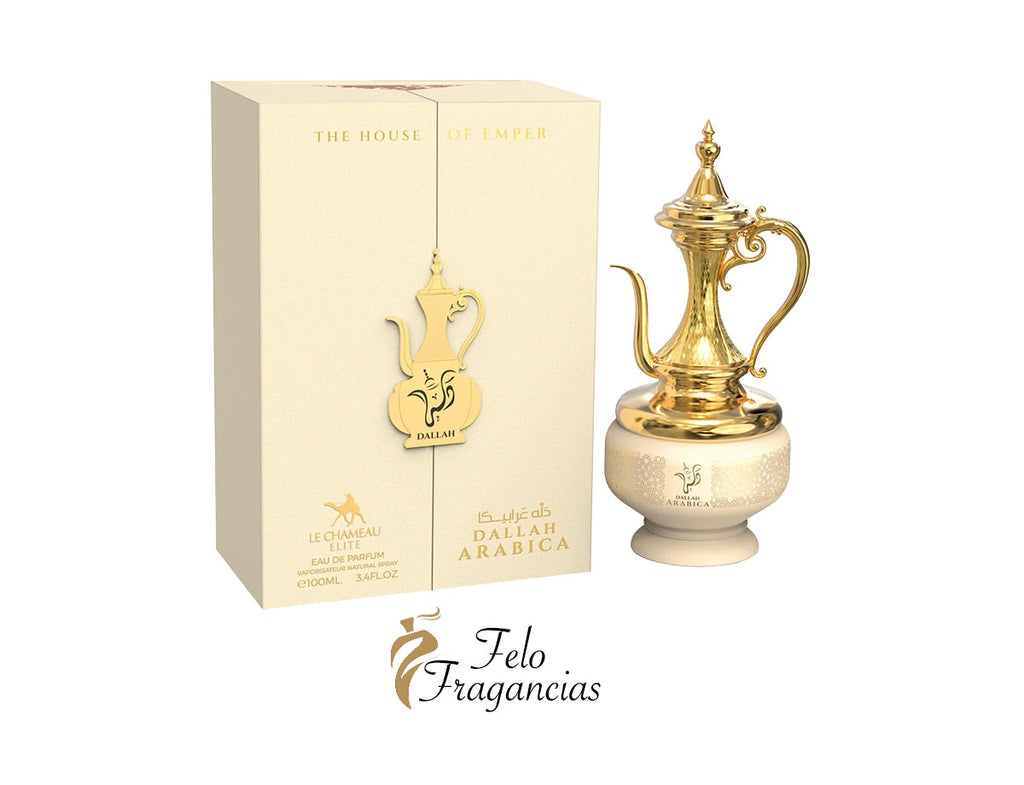 Elite Dallah Arabica 100ml gold perfume bottle with gift box