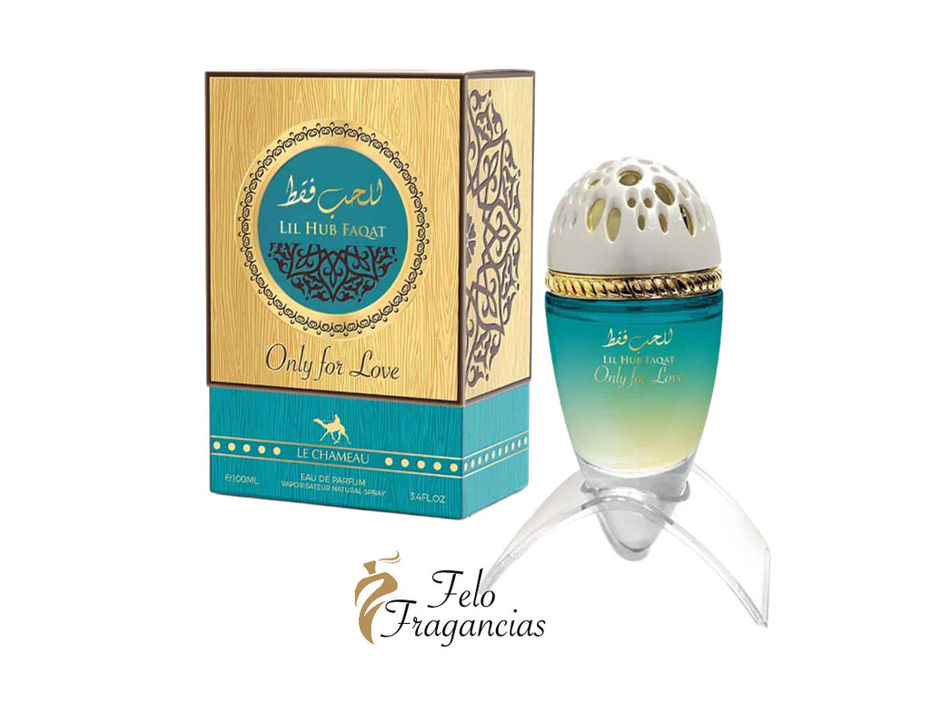 Lil Hub Faqat Only for Love Eau de Parfum 100ml bottle with gold cap and matching box