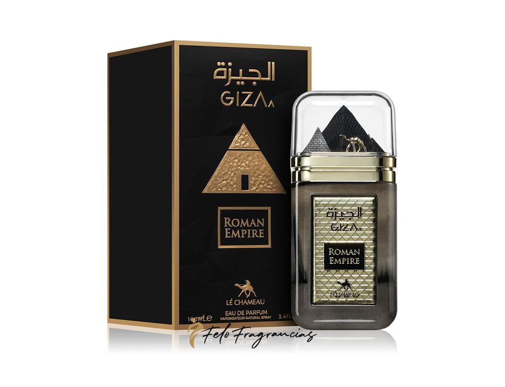 GIZA Roman Empire eau de parfum 100ml bottle with gold cap and matching box
