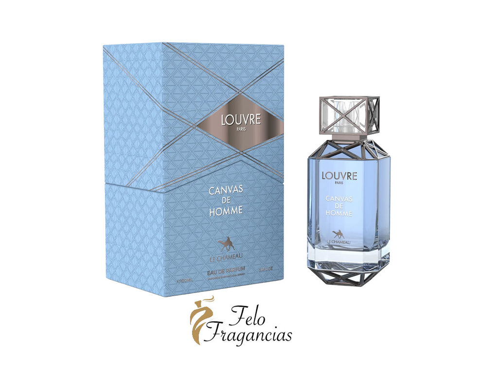 Louvre Canvas de Homme eau de parfum bottle and box, 100 ml