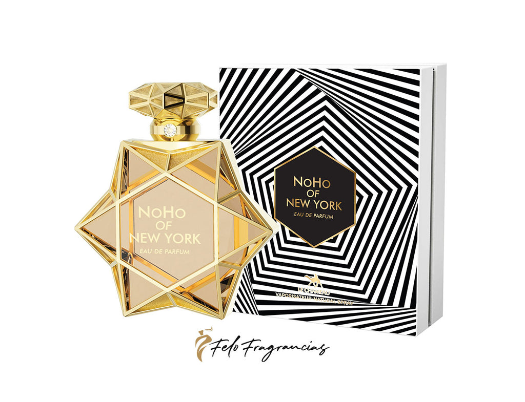 NoHo of New York eau de parfum 85ml bottle with gold cap, with matching box
