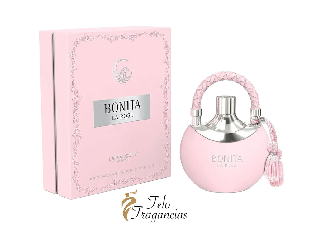 Perfume Le Falcone Bonita La Rose, frasco rosa con caja, 100 ml