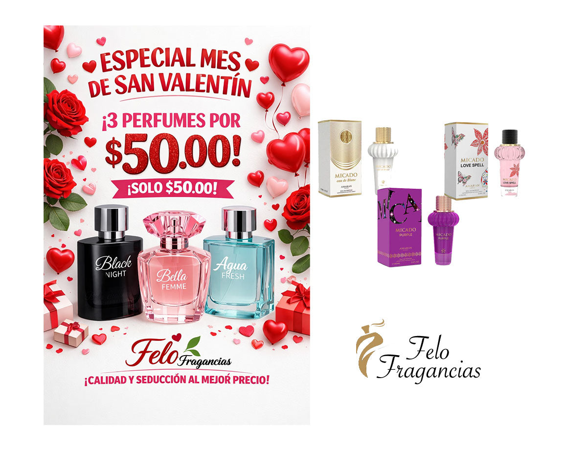 Amaran Micado for Her, Love Spell and Purple Collection 3 X $50.00