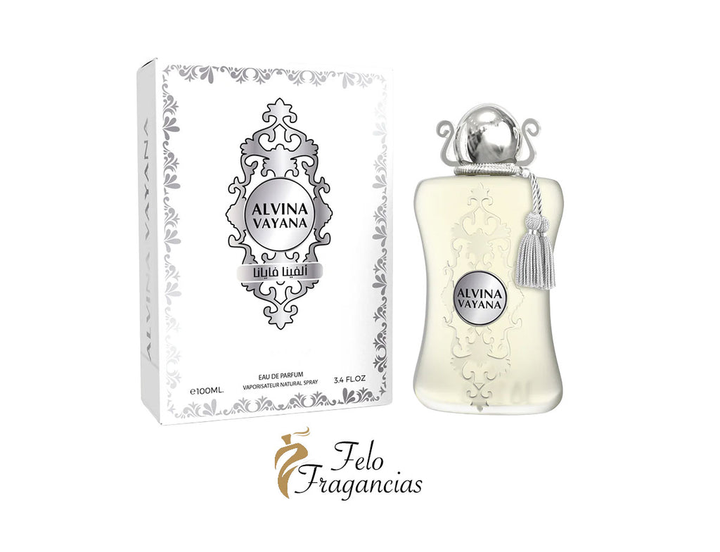 Alvina Vayana Eau de Parfum 100ml bottle with decorative box