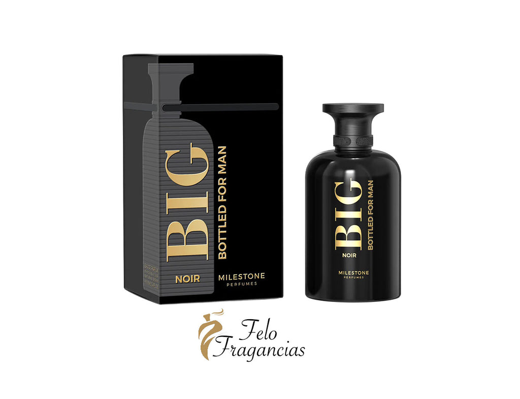 Milestone Bottled For Man Noir eau de parfum 100 ml, black bottle and box