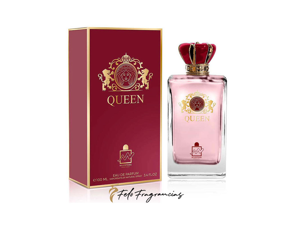Milestone Emper Queen eau de parfum 100ml bottle with crown cap and matching box