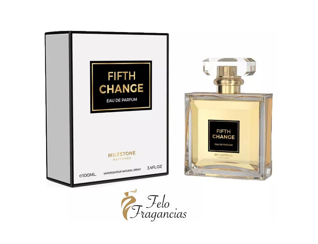 Perfume Eau de Parfum en caja y frasco de vidrio con atomizador dorado