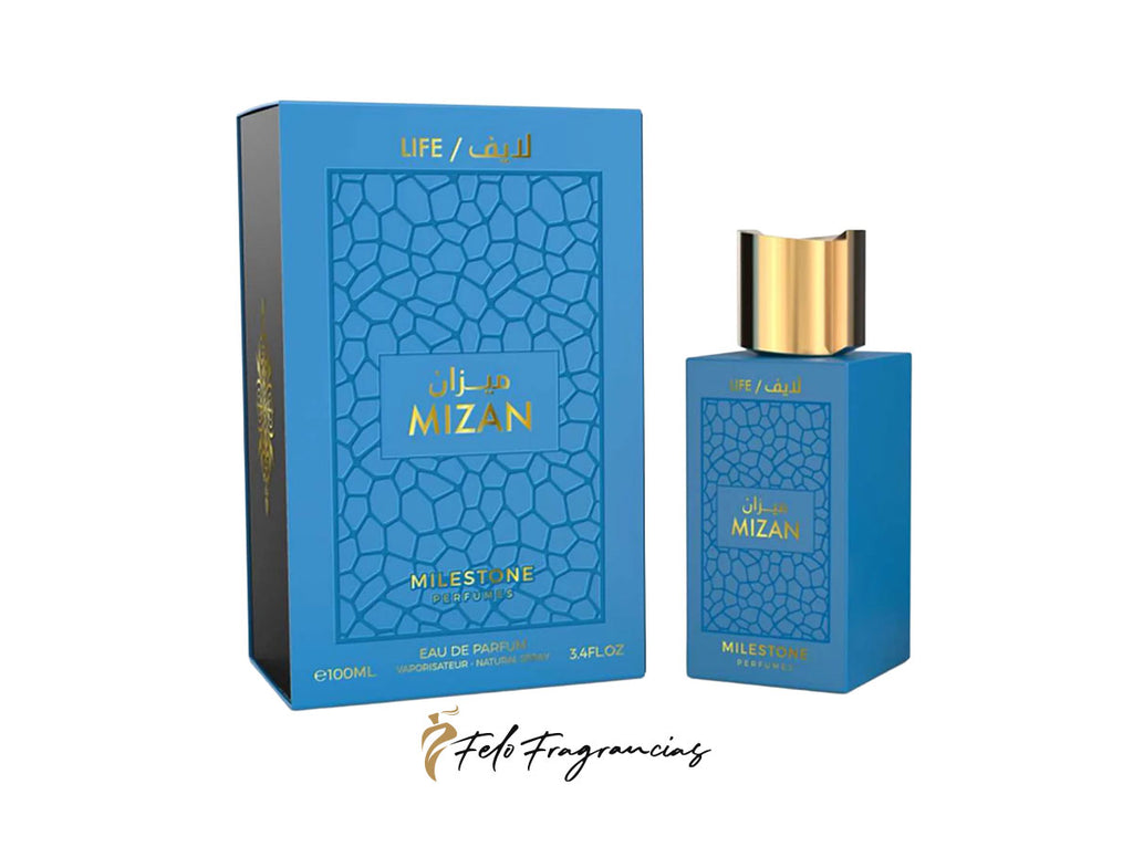 Life Mizan eau de parfum 100ml box and bottle