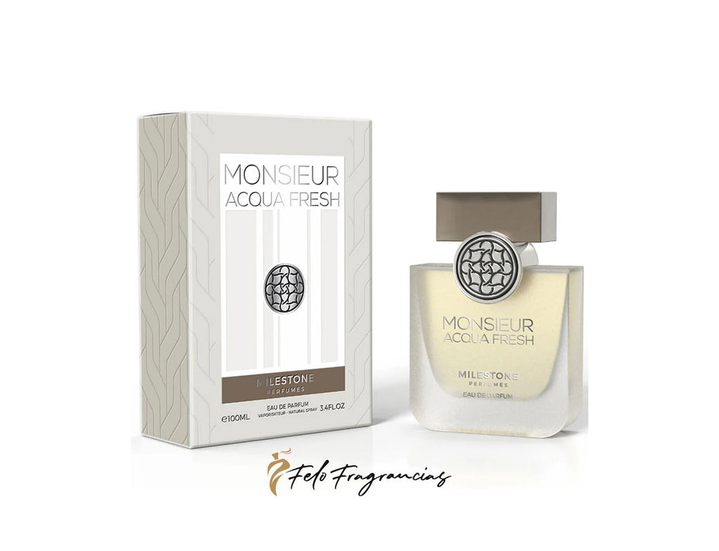 Monsieur Acqua Fresh eau de parfum 100ml bottle with matching box