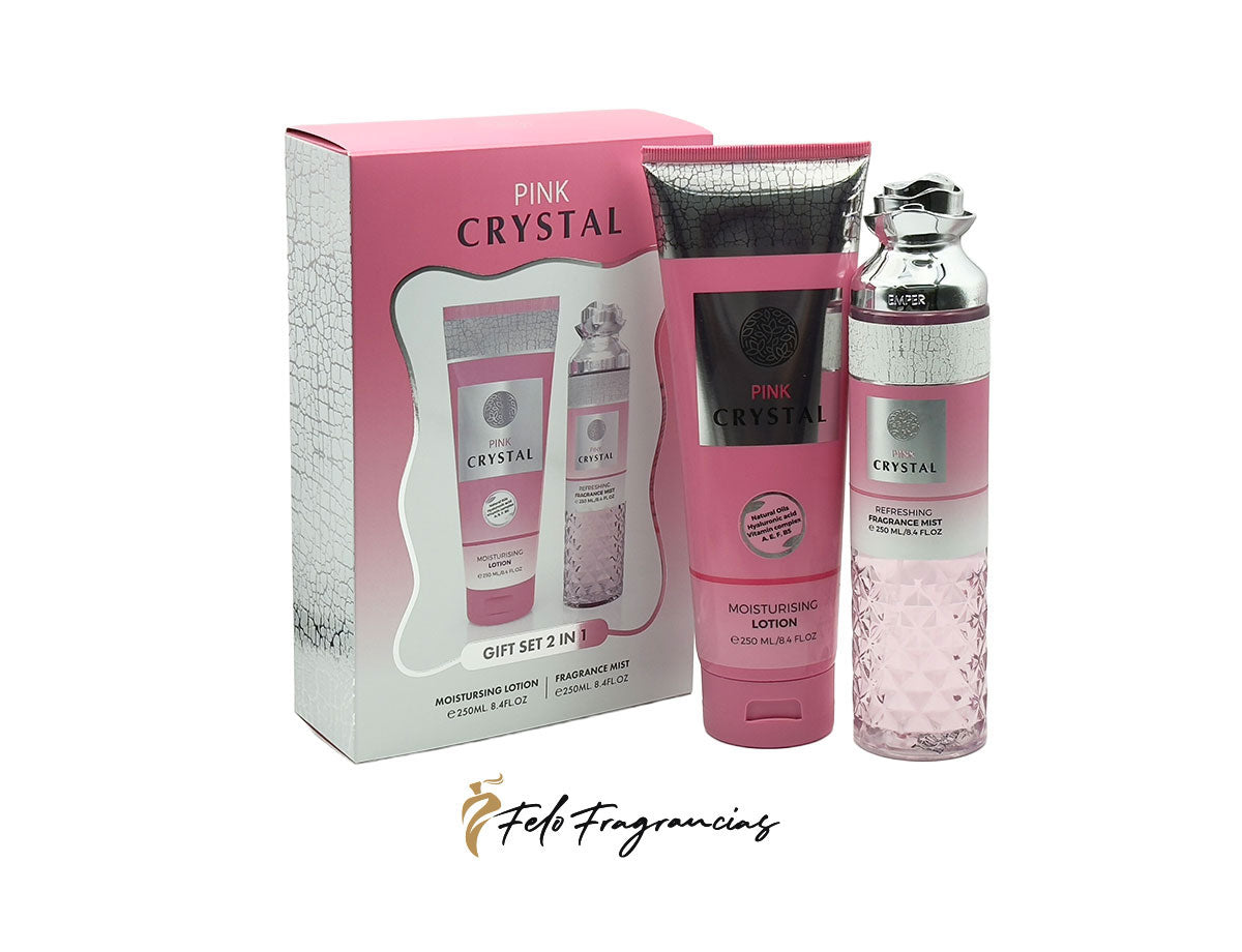 Milestone Pink Crystal Set 2 in 1 – Colonia 100 ml (3.4 FL OZ) + Crema