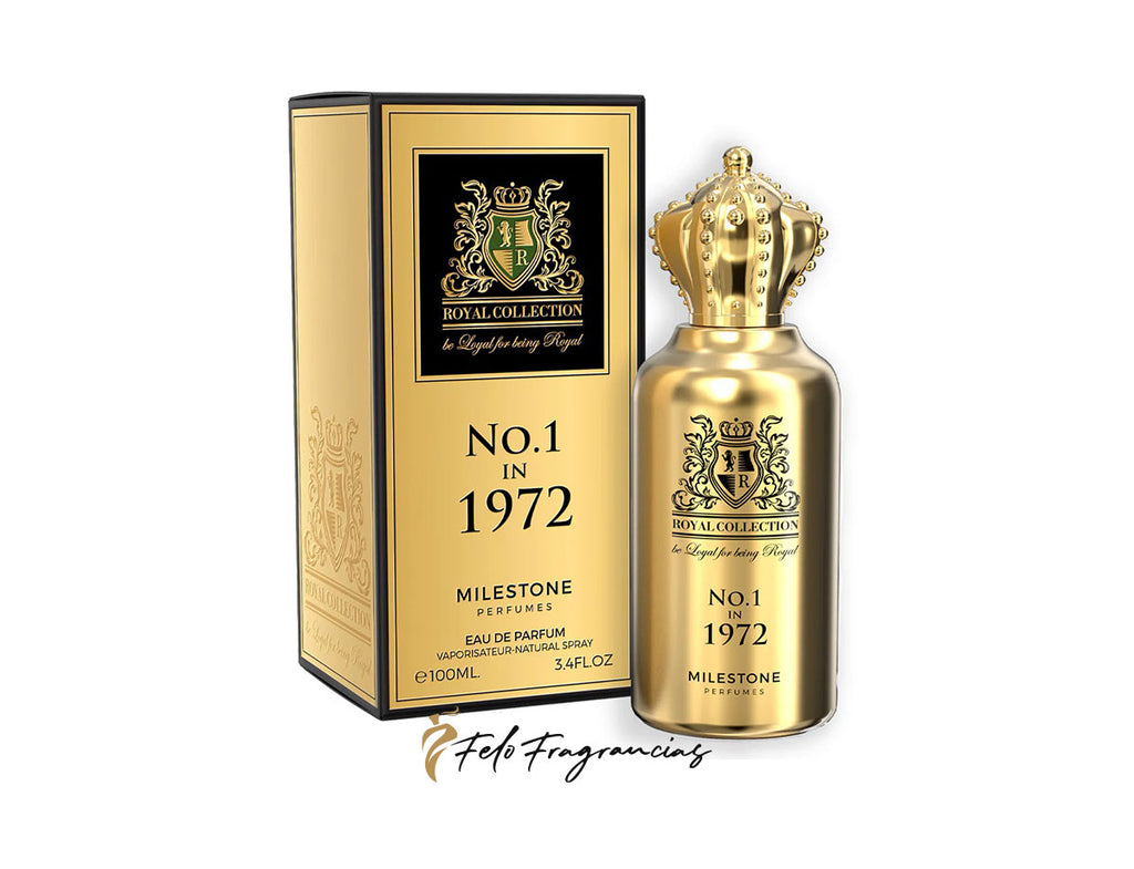 Milestone No.1 in 1972 eau de parfum 100ml, gold bottle and boxed set