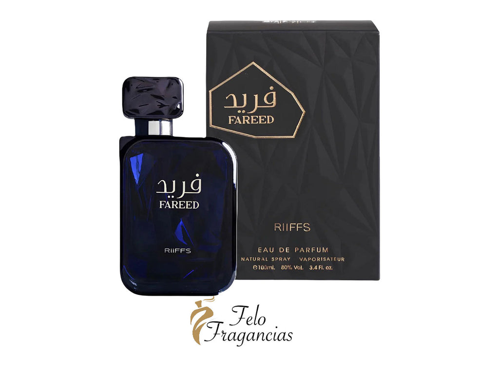 Riiffs Fareed Eau de Parfum 100ml, frasco azul oscuro y caja originales