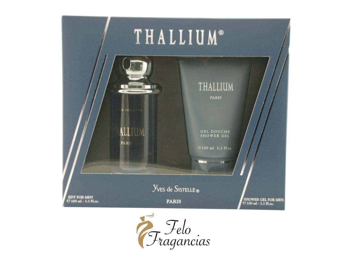 Thallium by Yves De Sistelle for Men Set Includes 3.3oz EDT Spray + 3.3oz S/G