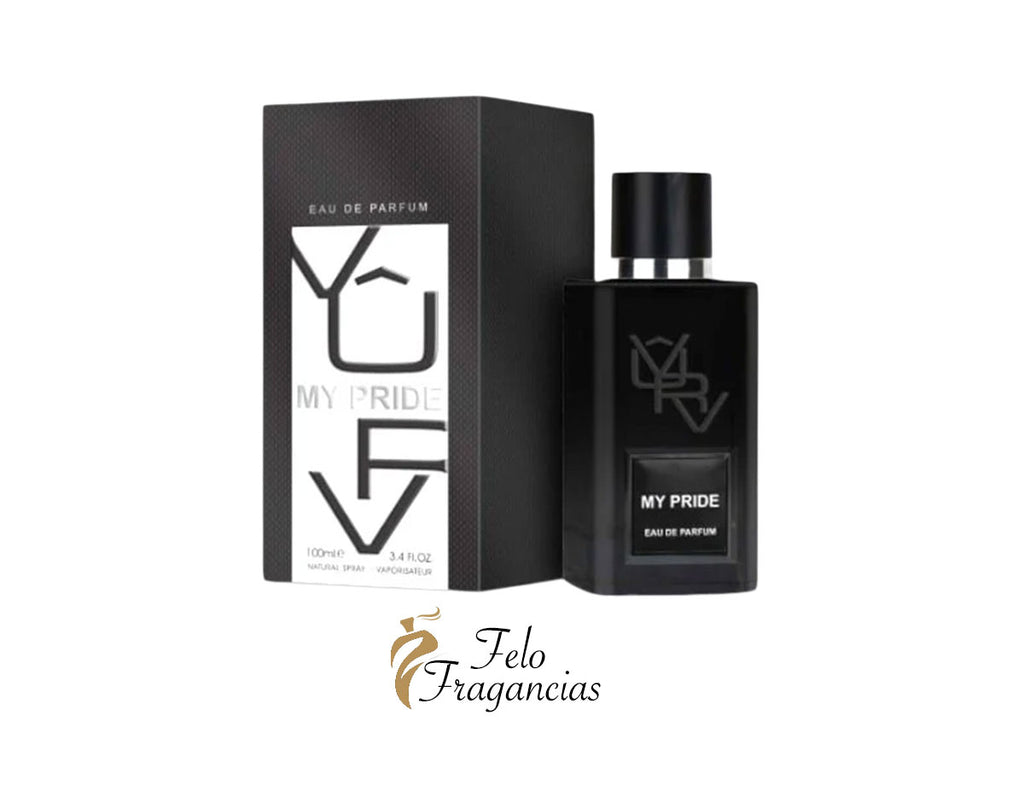 My Pride men Eau de Parfum 100ml, black bottle with cap and matching box