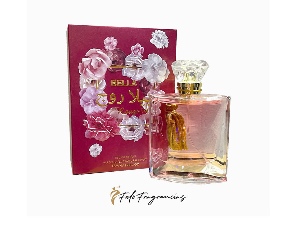 Bella Rouge 540 eau de parfum, 75ml bottle with floral boxed set