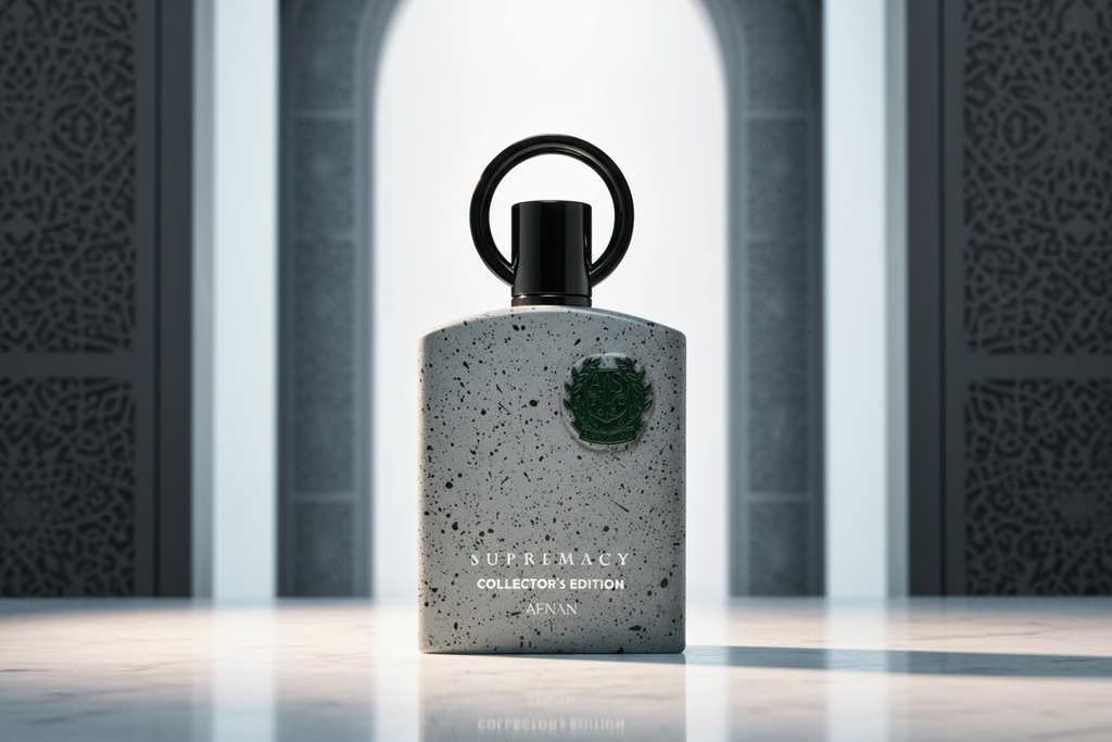 Eau de parfum Afnan Supremacy Collector’s Edition en frasco gris con tapa negra