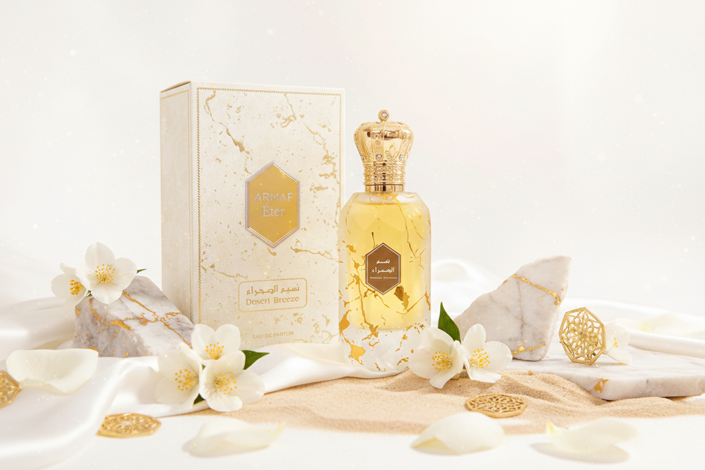 Perfume Eau de Parfum Armaf Eter Desert Breeze: frasco ámbar y caja, 100 ml