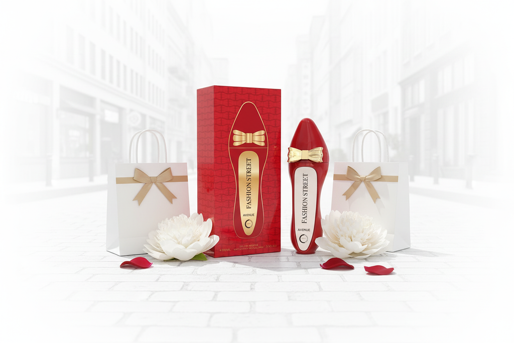 Set de Eau de Parfum con frasco rojo y caja, 100 ml, con bolsas de regalo