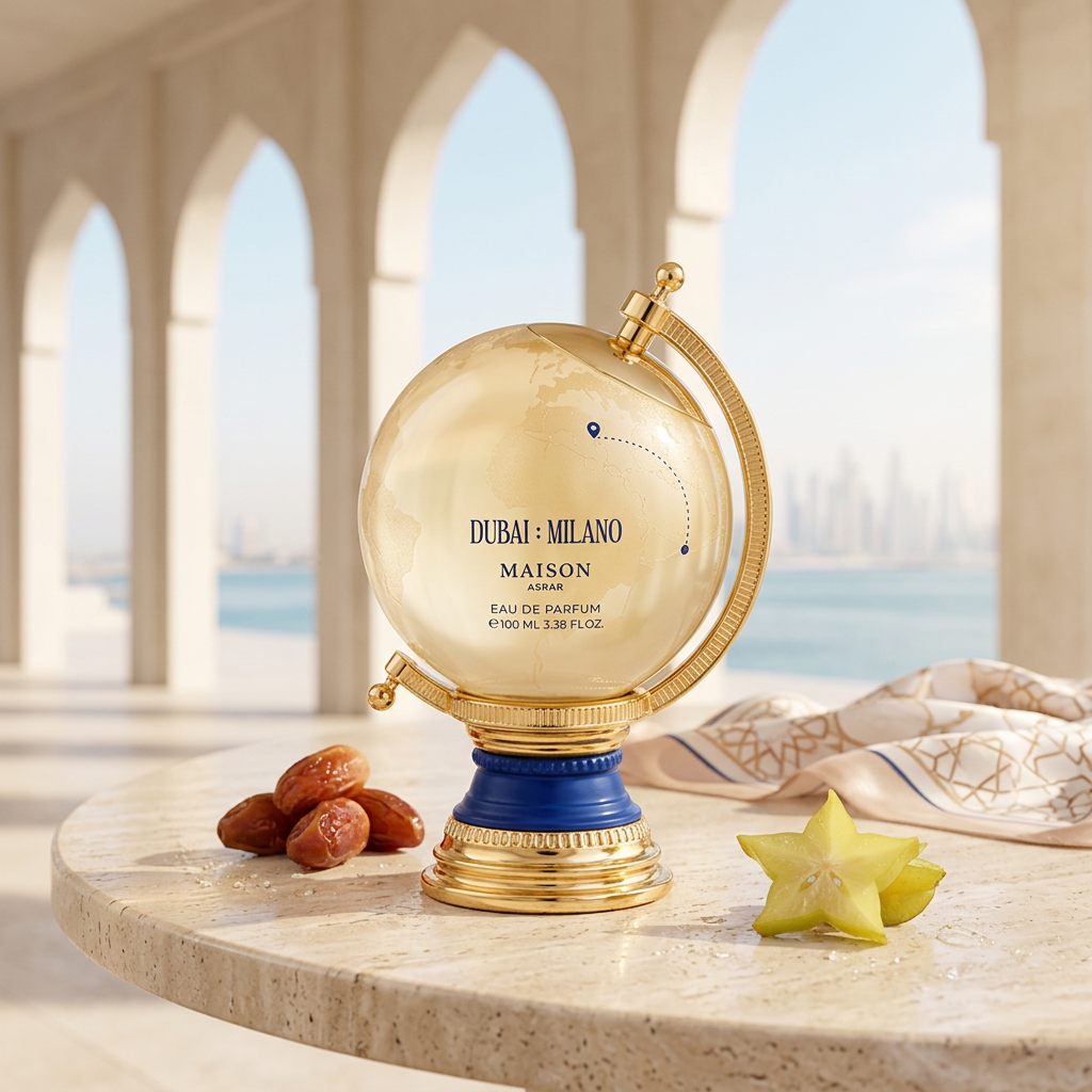 Dubai Milano, editorial árabe luminosa