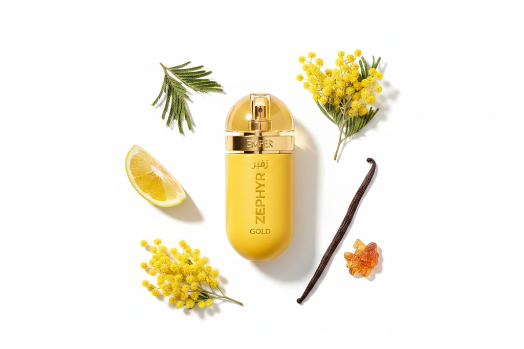 Emper Zephyr Gold — Notes Flat Lay