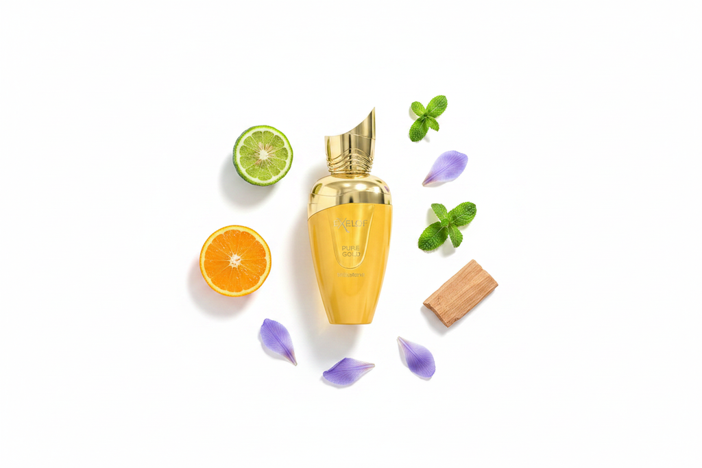 Exelof Pure Gold Notes Flat Lay