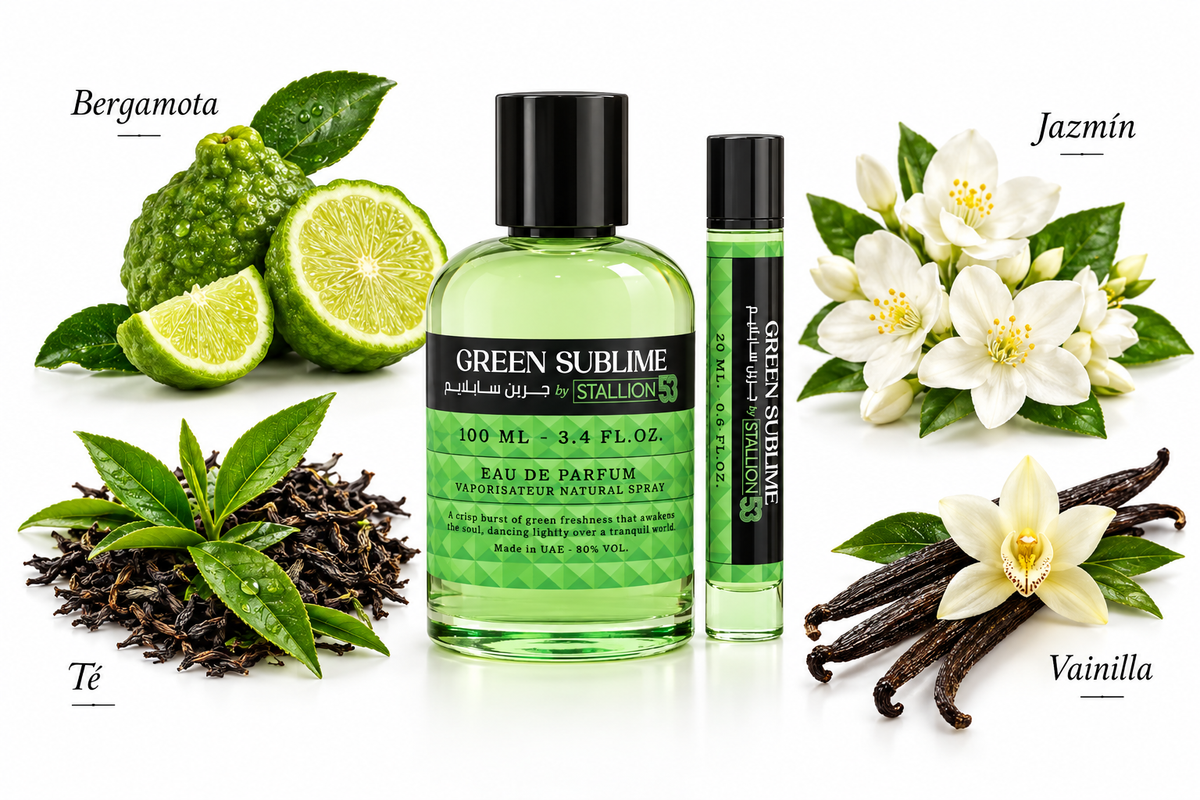 Green Sublime con notas sobre blanco