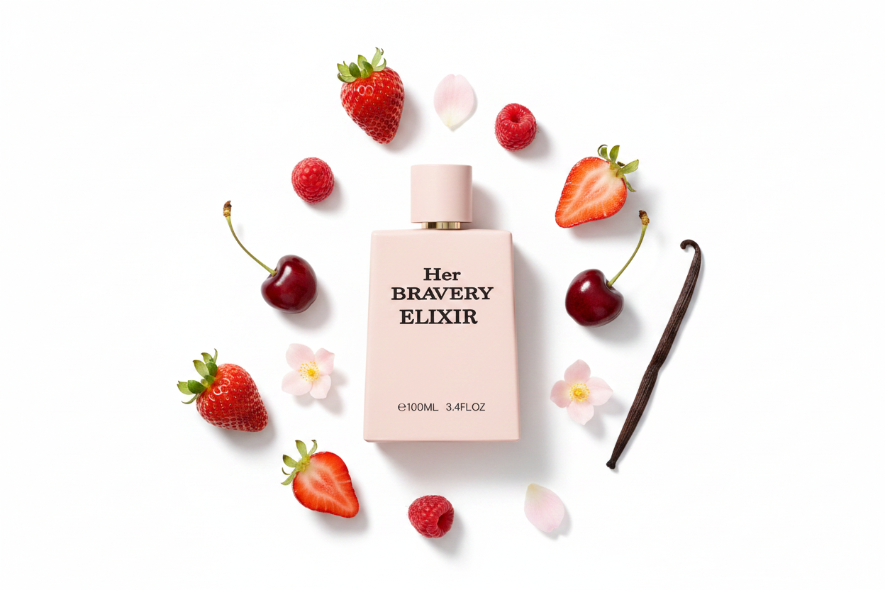 Her Bravery Elixir Notes Flat Lay