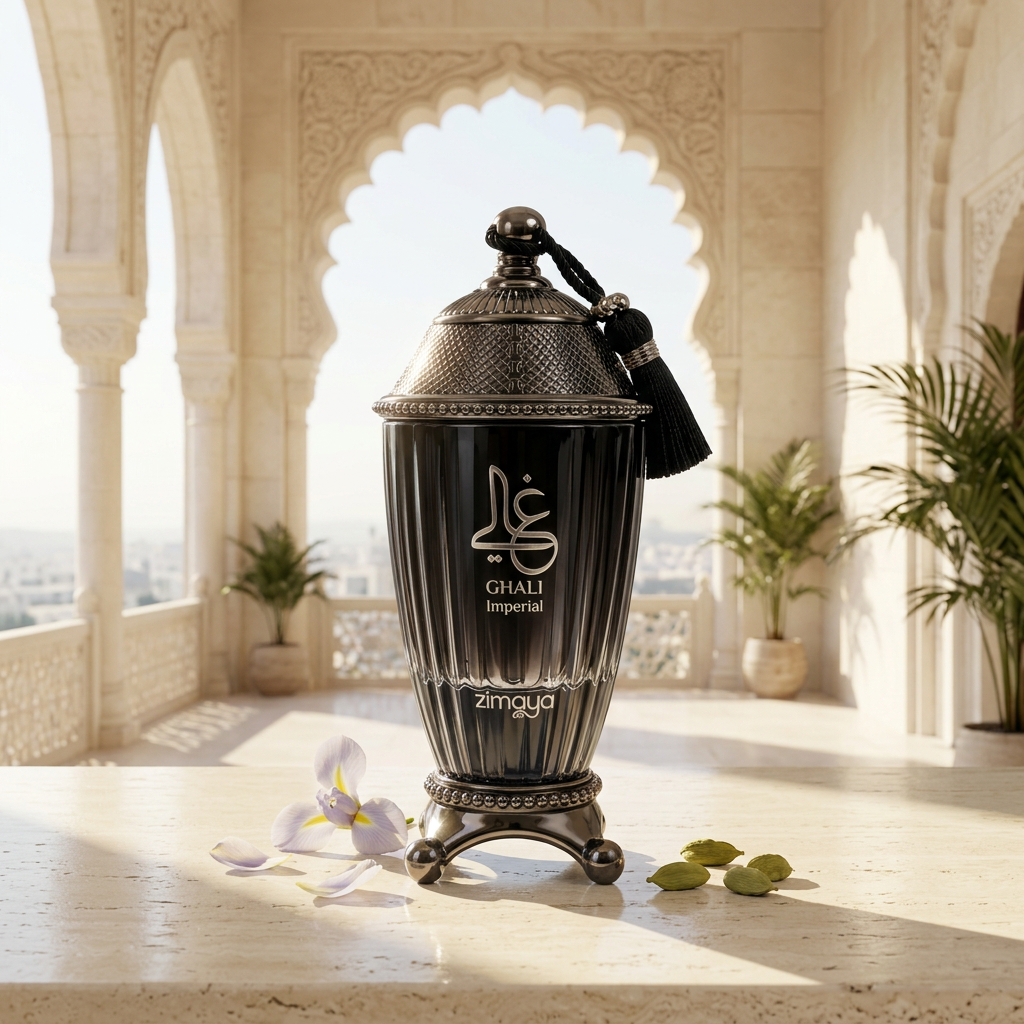 Zimaya Ghali Imperial en un entorno editorial árabe luminoso