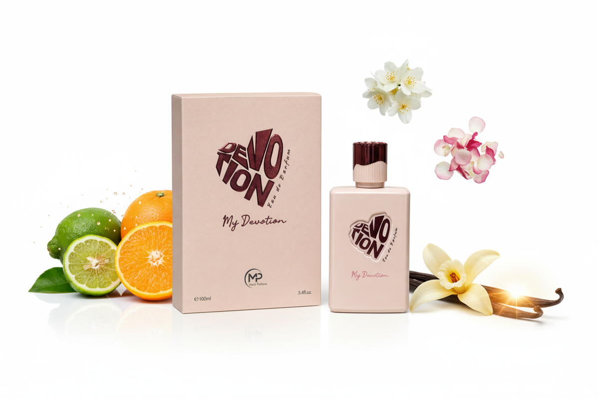 Bharara Mast Devotion Women Eau de Parfum 100ml con bergamota, naranja, flores blancas, vainilla, ámbar y almizcle