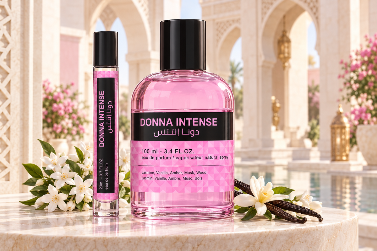 Emper Donna Intense by Stallion 53 Women en una escena editorial árabe luminosa