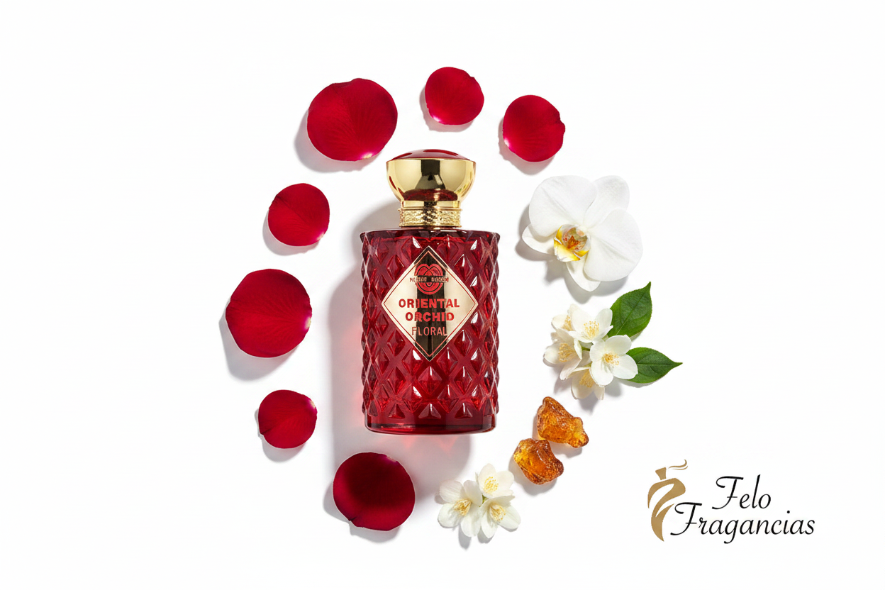 Mush Mush Oriental Orchid Floral Notes Flat Lay