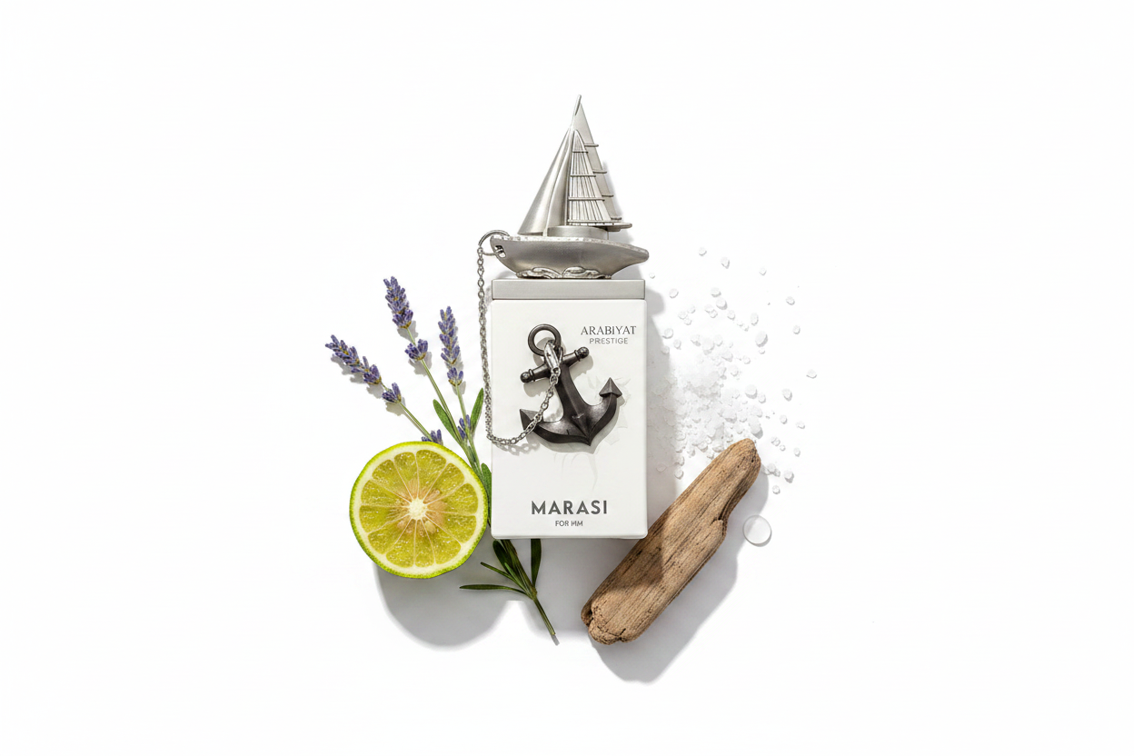 Arabiyat Prestige Marasi For Him Eau de Parfum 100ml - Notas olfativas bergamota lavanda cedro marino
