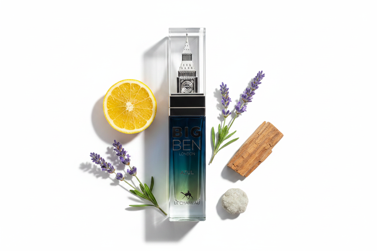 Le Chameau Big Ben London Azul — Notes Flat Lay