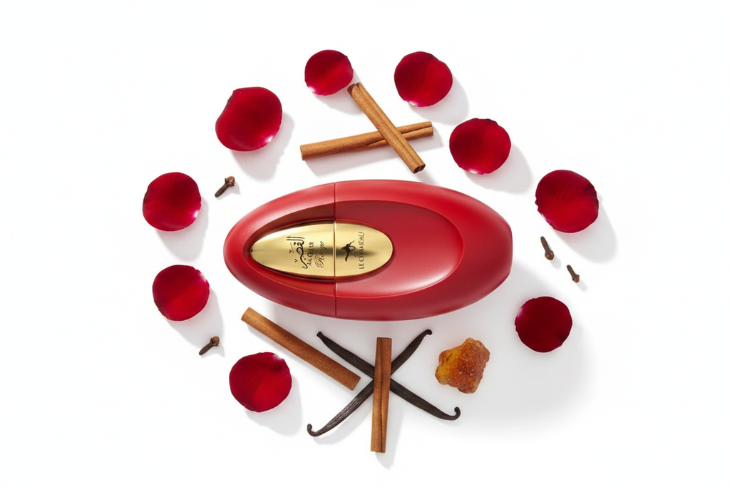 Le Chameau Emper Al Qasr Rouge — Notes Flat Lay