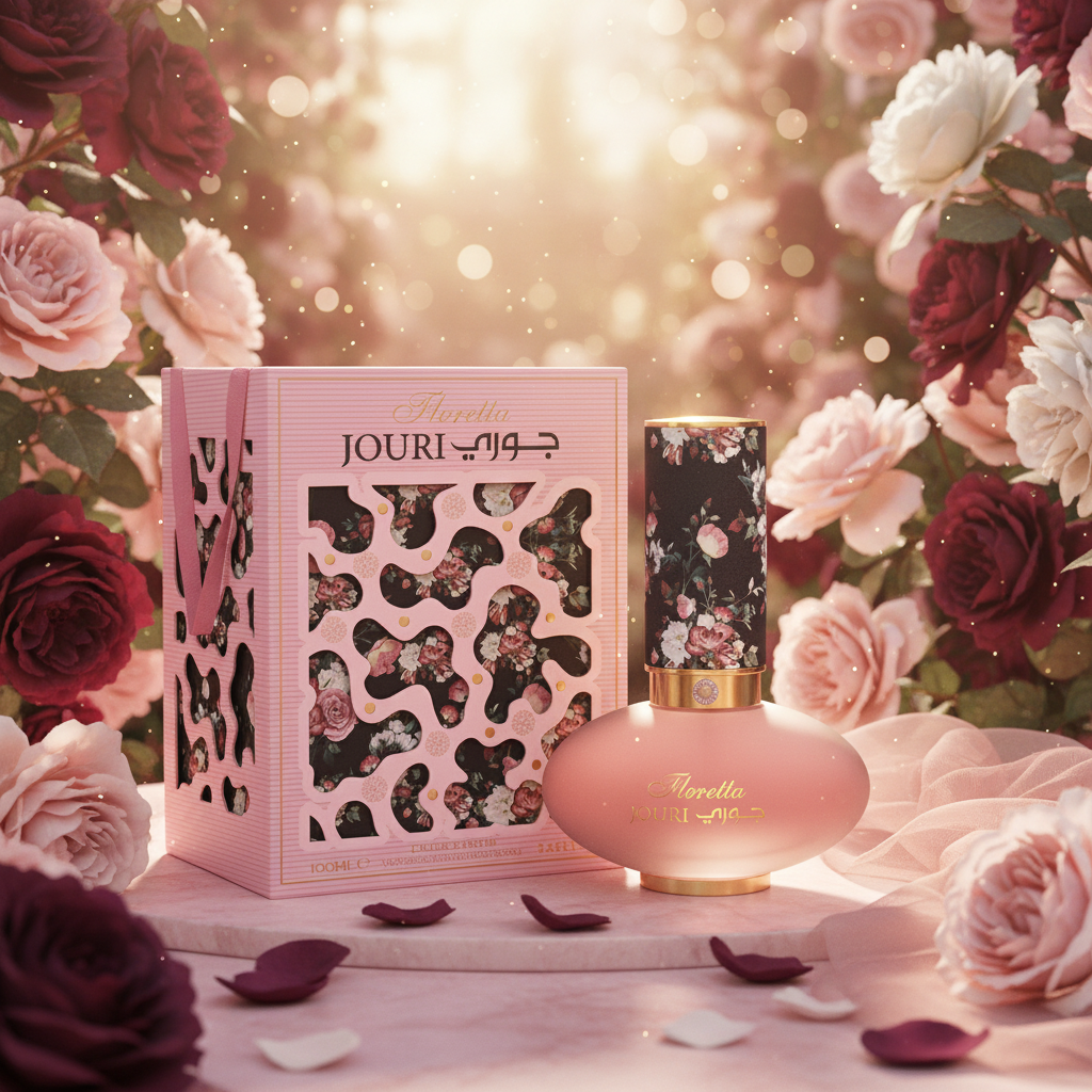 Perfume Le Chameau Floretta Jouri Eau de Parfum: frasco rosa con caja